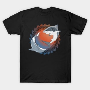 Great White Shark and Dolphin T-Shirt